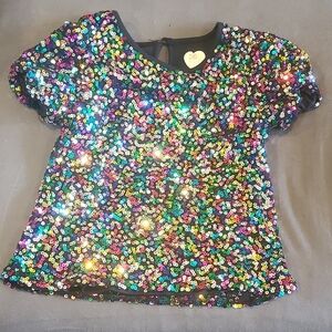 365 Kids By Garanimals Colorful Sequin Kids Blouse